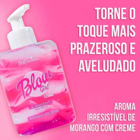 Gel Hidratante Beijável BlowGirl - Morango & Creme (LEVE 3, pague 1)